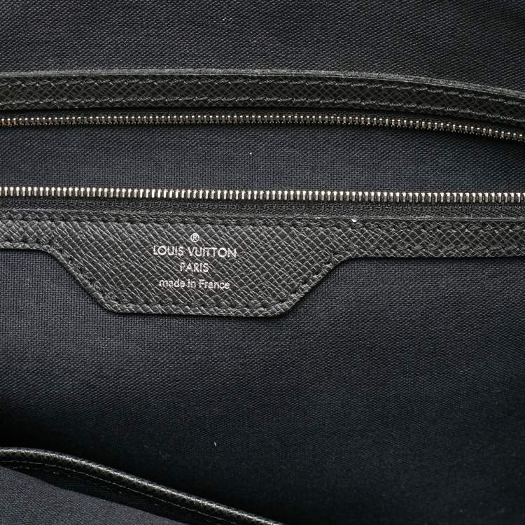 Pre Owned Louis Vuitton Black Leather Alexander Briefcase