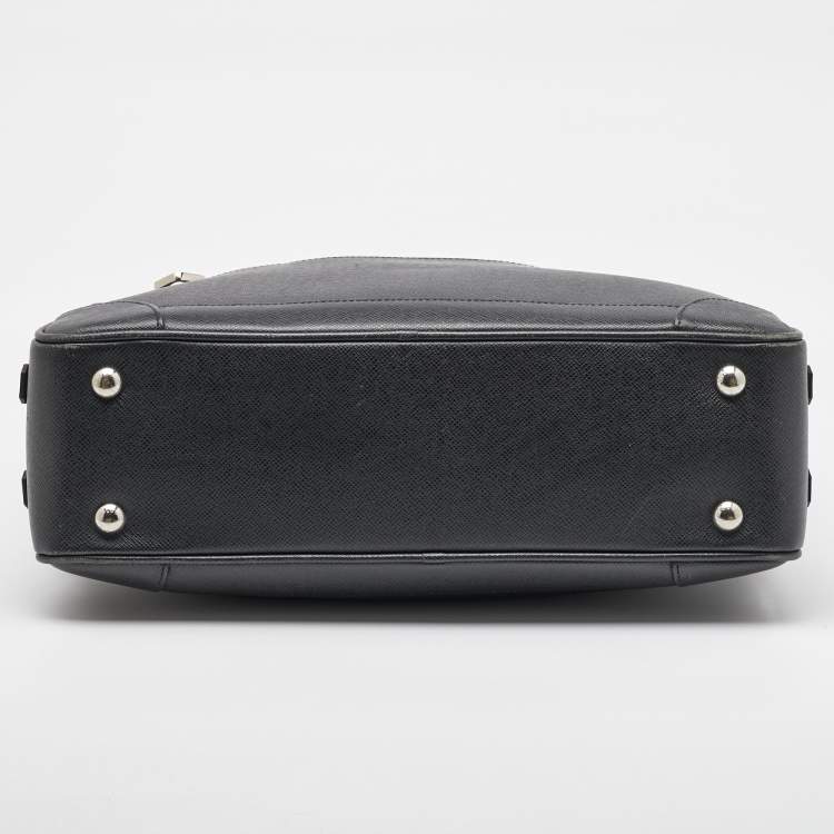 Pre Owned Louis Vuitton Black Leather Alexander Briefcase