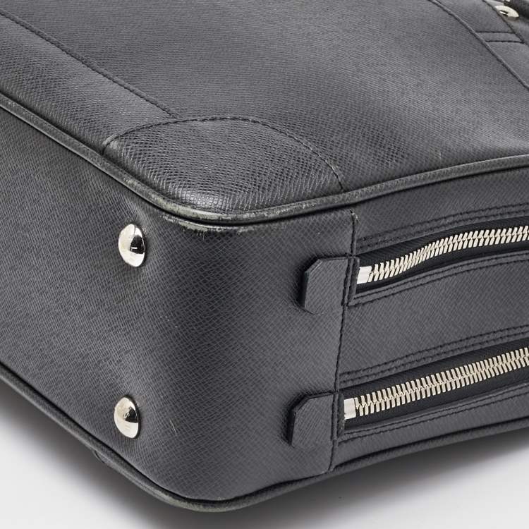 Pre Owned Louis Vuitton Black Leather Alexander Briefcase