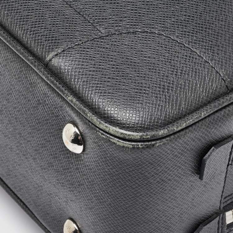 Pre Owned Louis Vuitton Black Leather Alexander Briefcase