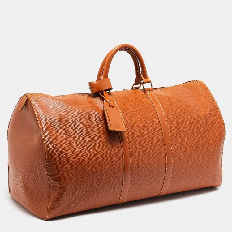 Pre Owned Louis Vuitton Cipango Gold Epi Leather Keepall 55 Bag