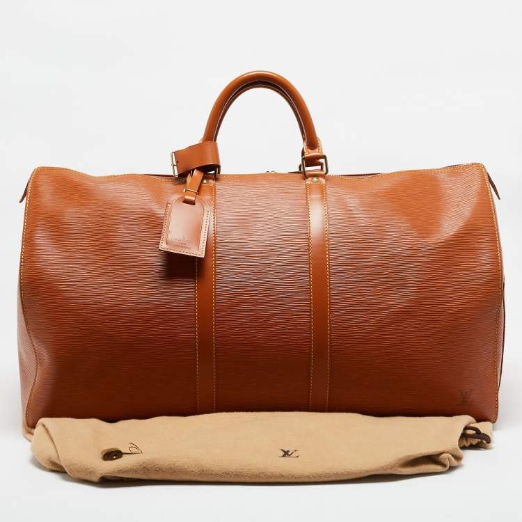 Pre Owned Louis Vuitton Cipango Gold Epi Leather Keepall 55 Bag