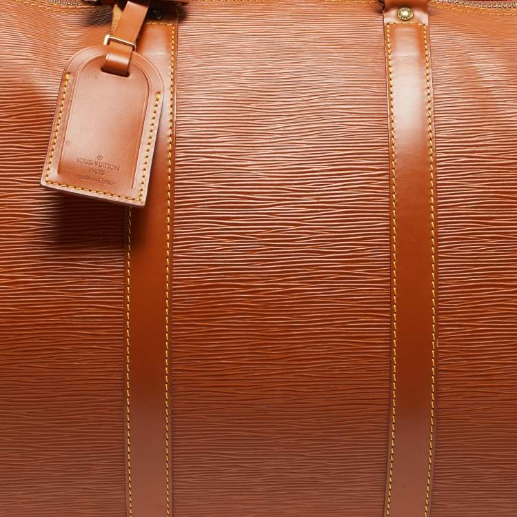 Pre Owned Louis Vuitton Cipango Gold Epi Leather Keepall 55 Bag