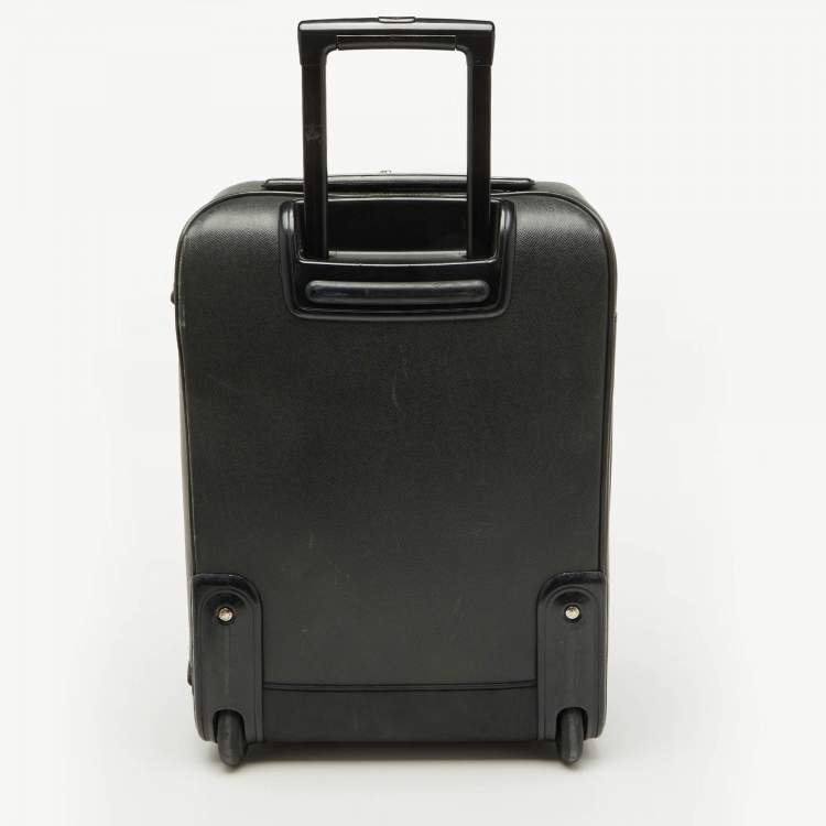 Pre Owned Louis Vuitton Black Taiga Leather Pegase Legere 55 Business Suitcase
