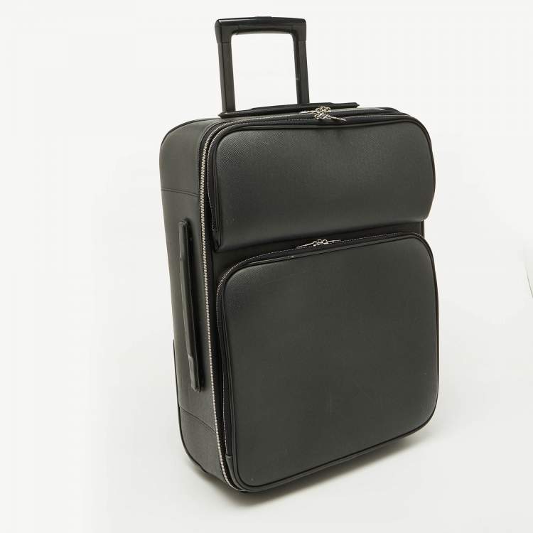 Pre Owned Louis Vuitton Black Taiga Leather Pegase Legere 55 Business Suitcase