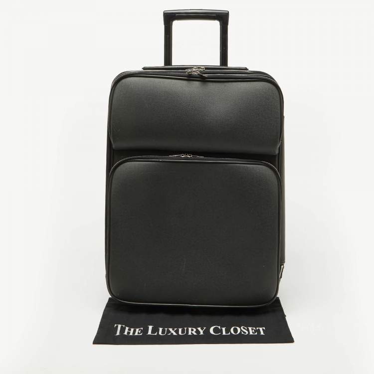 Pre Owned Louis Vuitton Black Taiga Leather Pegase Legere 55 Business Suitcase