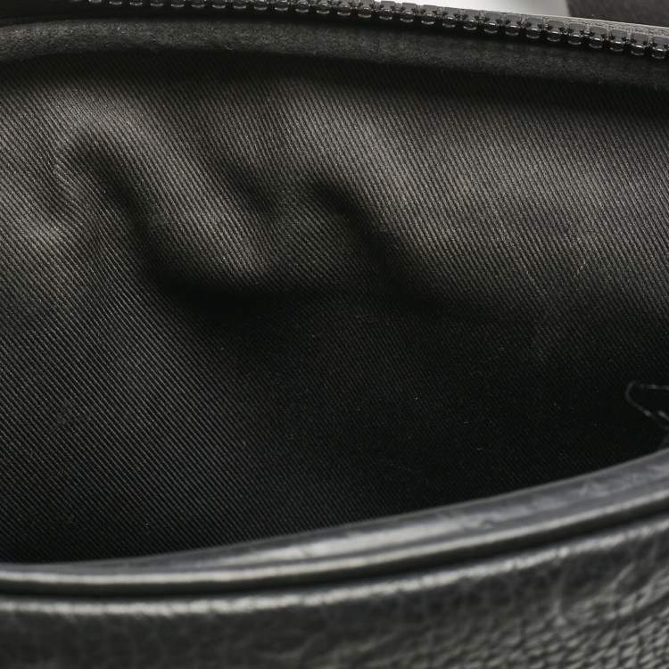 Pre Owned Louis Vuitton Black Monogram Taurillon Leather S Lock Messenger Bag