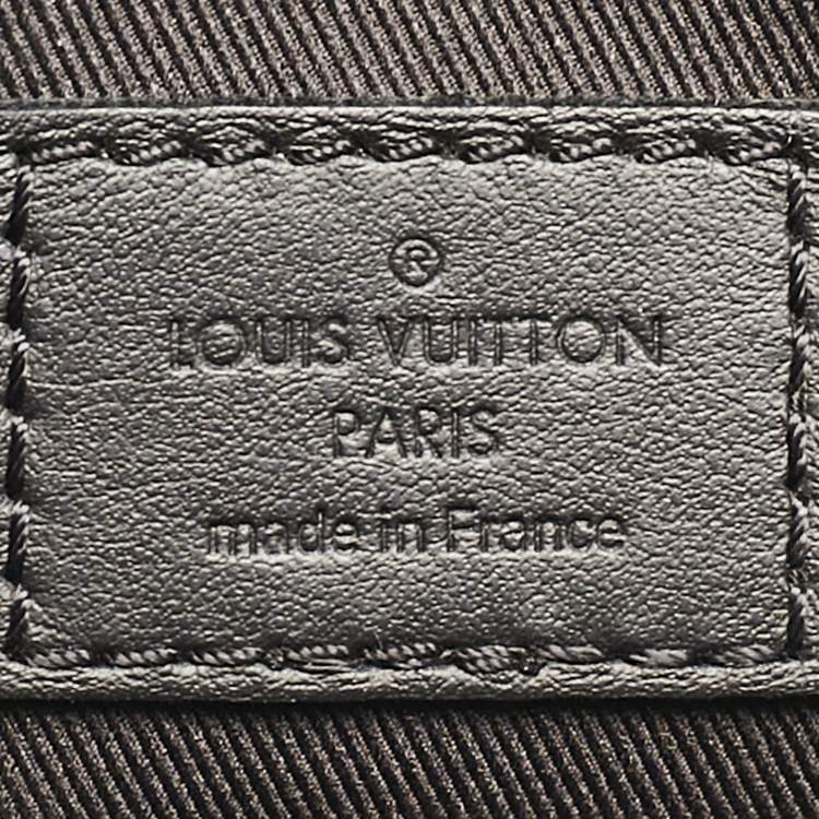 Pre Owned Louis Vuitton Black Monogram Taurillon Leather S Lock Messenger Bag