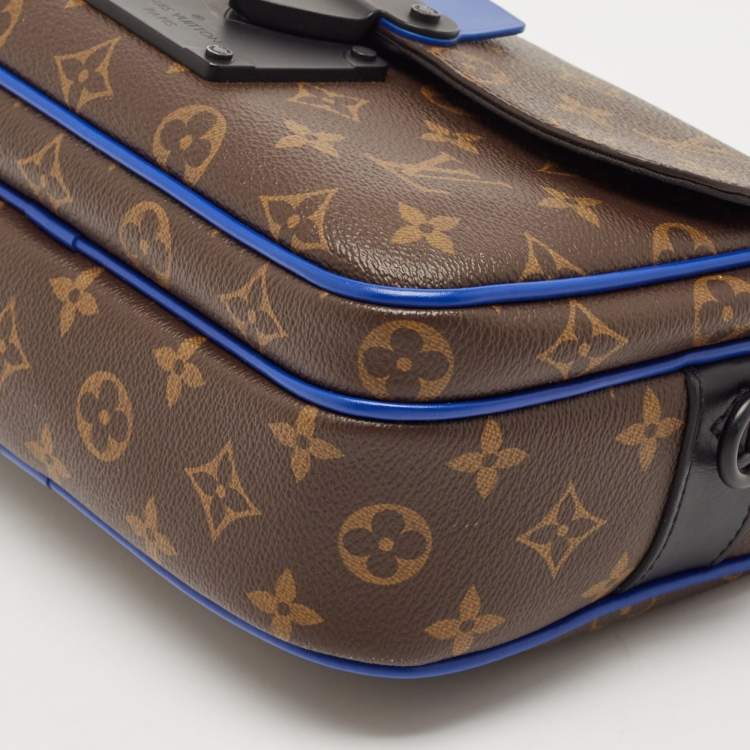 Pre Owned Louis Vuitton Monogram Macassar Canvas S Lock Messenger Bag