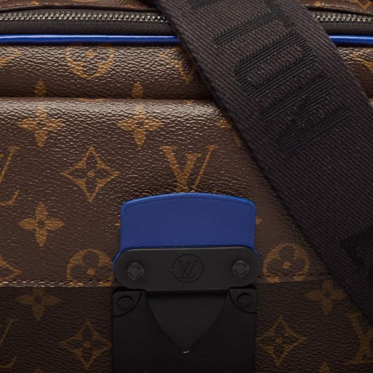 Pre Owned Louis Vuitton Monogram Macassar Canvas S Lock Messenger Bag