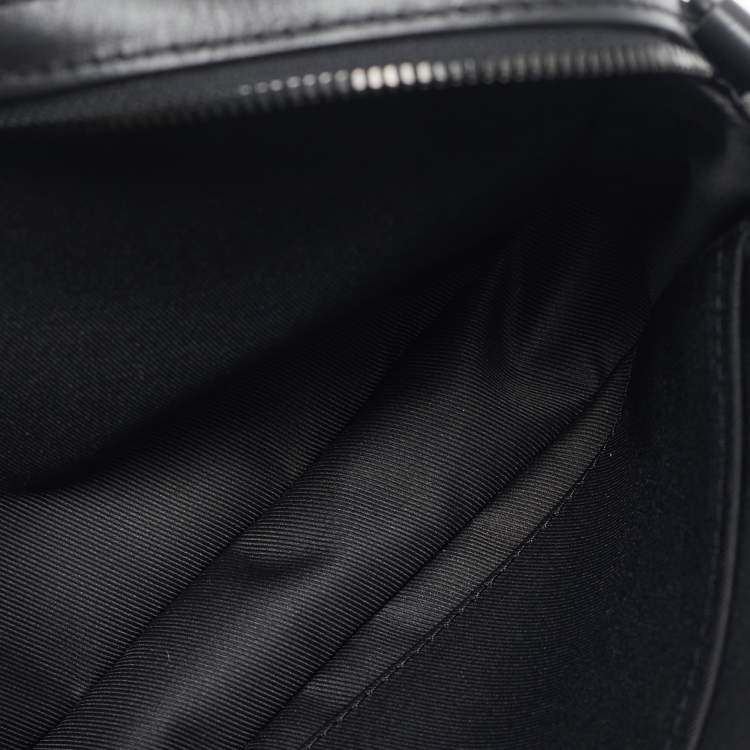 Pre Owned Louis Vuitton Black Monogram Shadow Leather Trio Messenger Bag