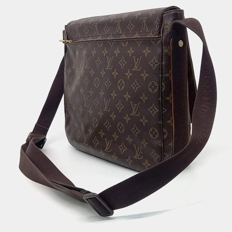 Pre Owned Louis Vuitton Brown Coated Canvas Messenger Beaubourg GM Bag