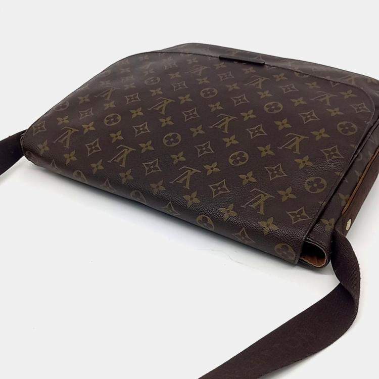 Pre Owned Louis Vuitton Brown Coated Canvas Messenger Beaubourg GM Bag