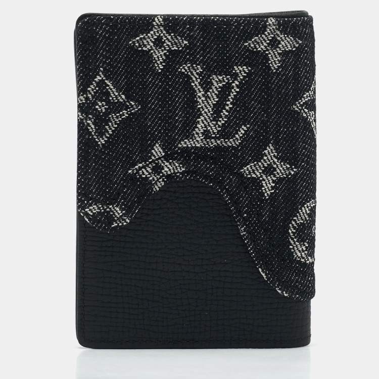 Pre Owned  Louis Vuitton x NIGO Monogram Denim and Taurillon Leather Drip Pocket Organizer