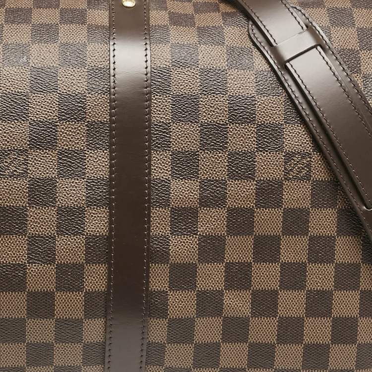 Pre Owned Louis Vuitton Damier Ebene Canvas Keepall Bandouliere 55 Bag