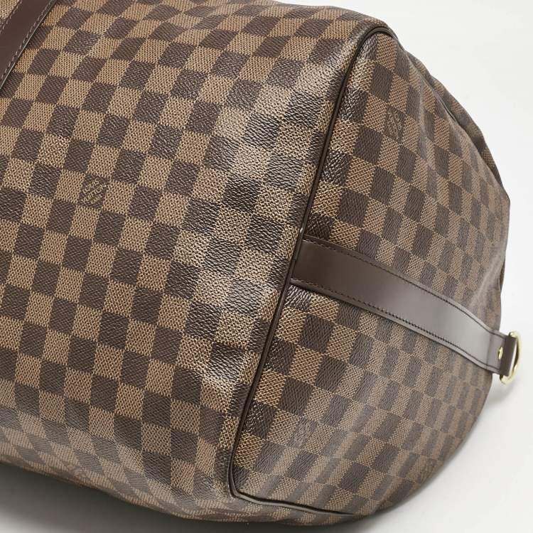 Pre Owned Louis Vuitton Damier Ebene Canvas Keepall Bandouliere 55 Bag
