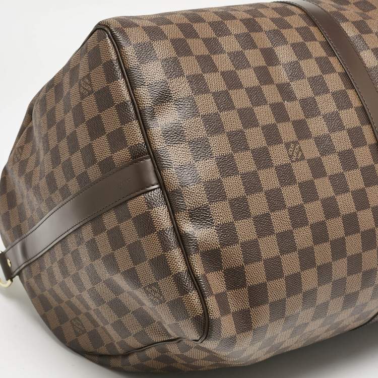 Pre Owned Louis Vuitton Damier Ebene Canvas Keepall Bandouliere 55 Bag