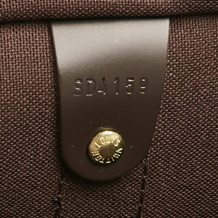 Pre Owned Louis Vuitton Damier Ebene Canvas Keepall Bandouliere 55 Bag
