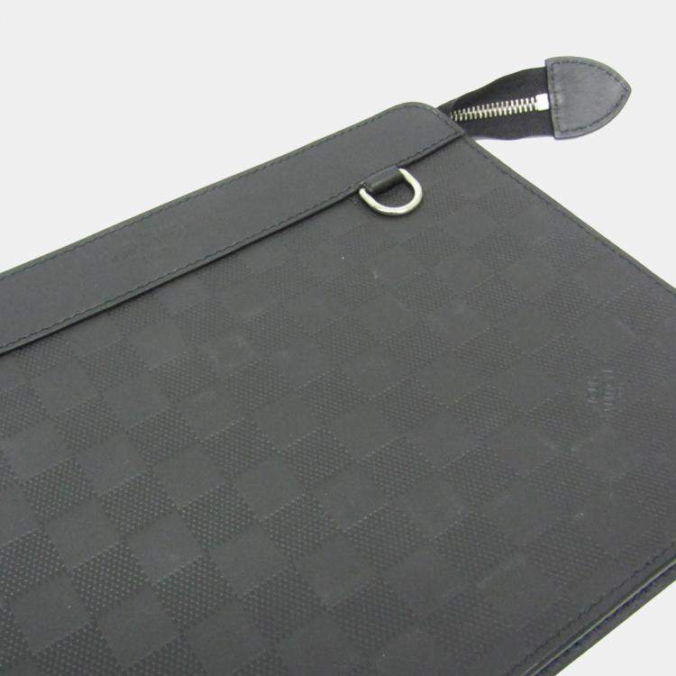 Pre Owned Louis Vuitton Noir Damier Infini Stand Pouch Bag 