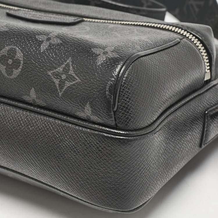 Pre Owned Louis Vuitton Black Monogram Eclipse Canvas and Taiga Leather Outdoor Messenger Bag