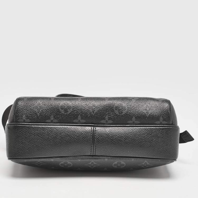 Pre Owned Louis Vuitton Black Monogram Eclipse Canvas and Taiga Leather Outdoor Messenger Bag