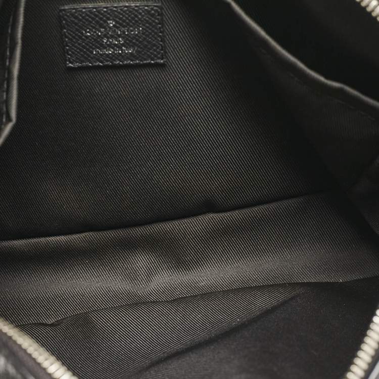 Pre Owned Louis Vuitton Black Monogram Eclipse Canvas and Taiga Leather Outdoor Messenger Bag