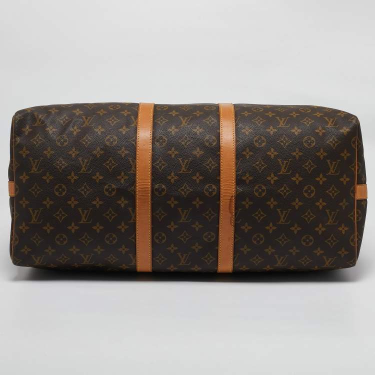 Pre Owned Louis Vuitton Monogram Canvas Keepall Bandouliere 55 Bag