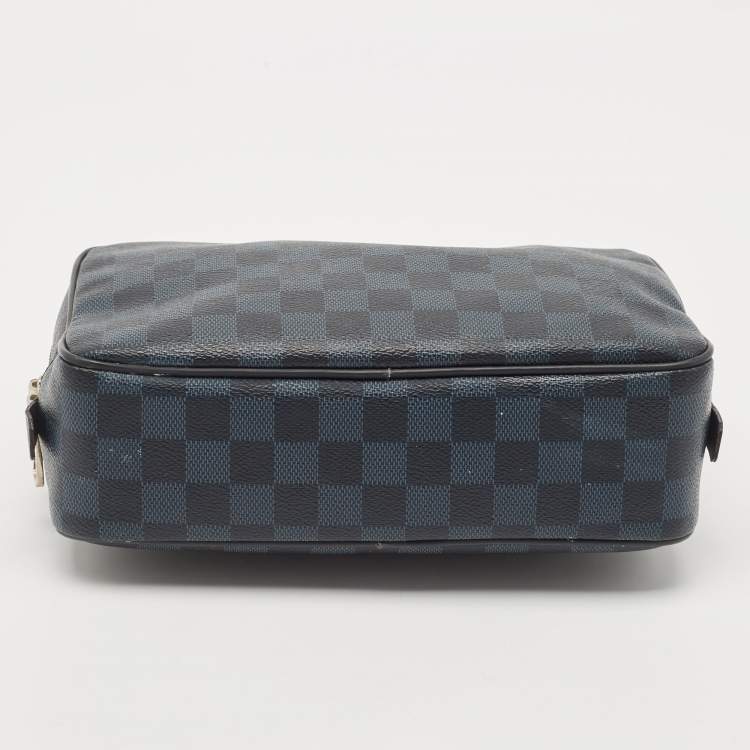 Pre Owned Louis Vuitton Damier Cobalt Canvas Toilet Pouch GM