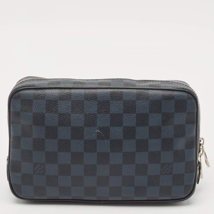 Pre Owned Louis Vuitton Damier Cobalt Canvas Toilet Pouch GM