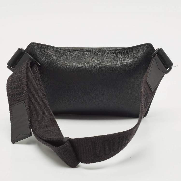 Pre Owned Louis Vuitton Black Leather Take Off Sling Bag