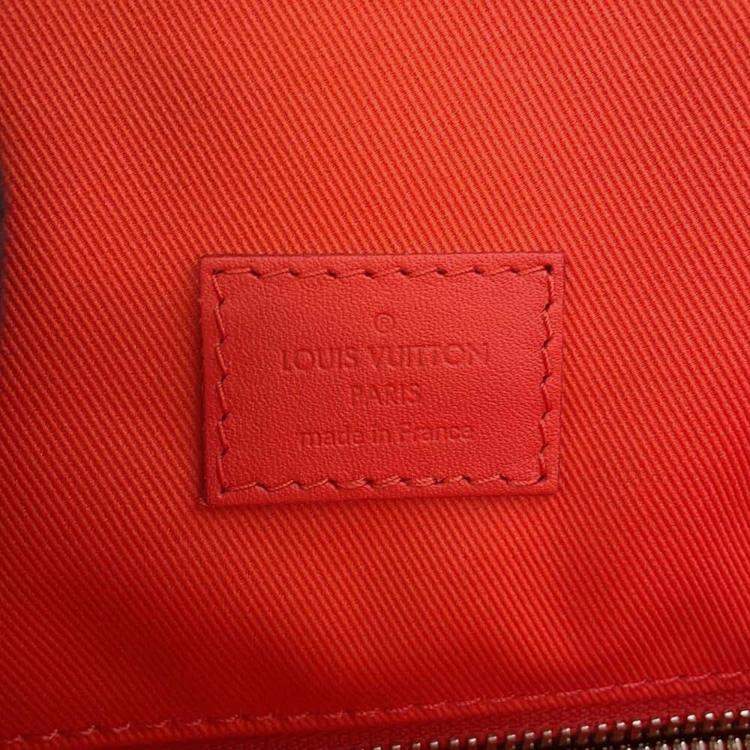 Pre Owned Louis Vuitton Red Leather Christopher Epi Xl MM Backpack