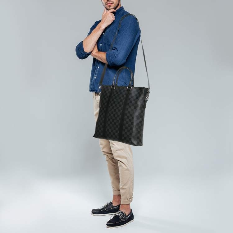 Pre Owned Louis Vuitton Damier Graphite Canvas Tadao Bag