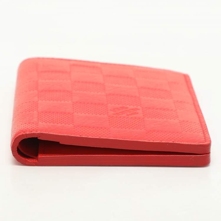 Pre Owned Louis Vuitton Magma Damier Infini Leather James Bifold Wallet