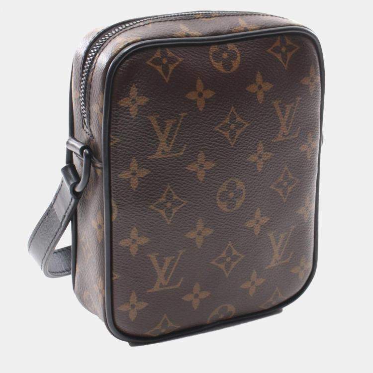 Pre Owned Louis Vuitton Brown and Black Monogram Macassar Canvas Christopher Wearable Wallet