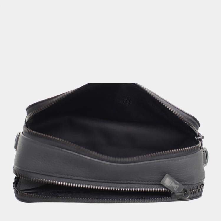 Pre Owned Louis Vuitton Black Leather Aerogram Alpha Wearable Wallet