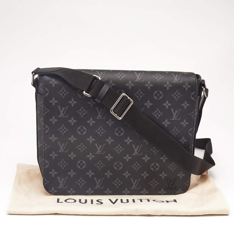 Pre Owned Louis Vuitton Monogram Eclipse Canvas District Bag