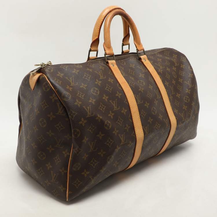 Pre Owned Louis Vuitton Monogram Canvas Keepall 50 Bag