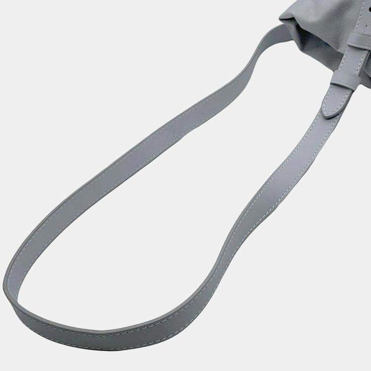 Pre Owned Louis Vuitton Grey Monogram Chalk Nano Bag  