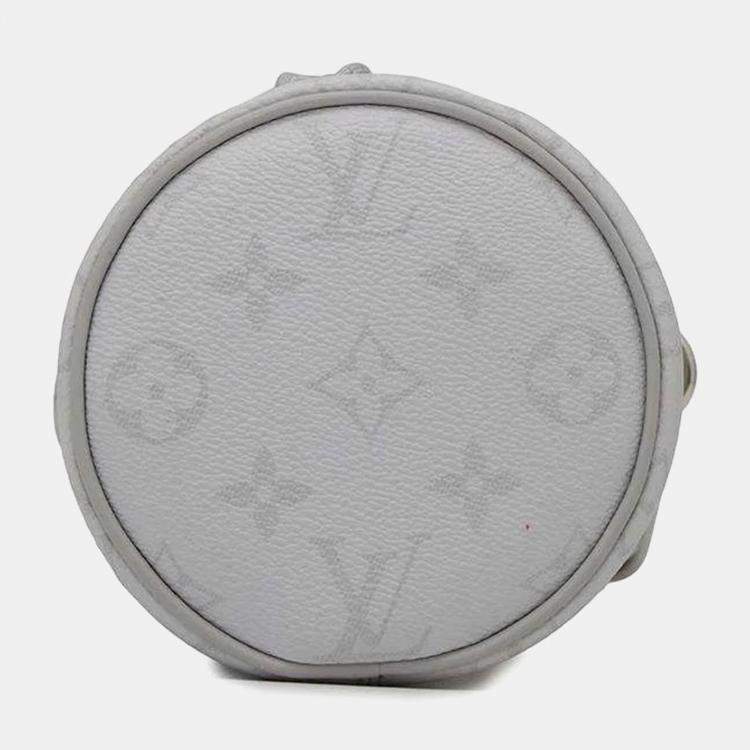 Pre Owned Louis Vuitton Grey Monogram Chalk Nano Bag  