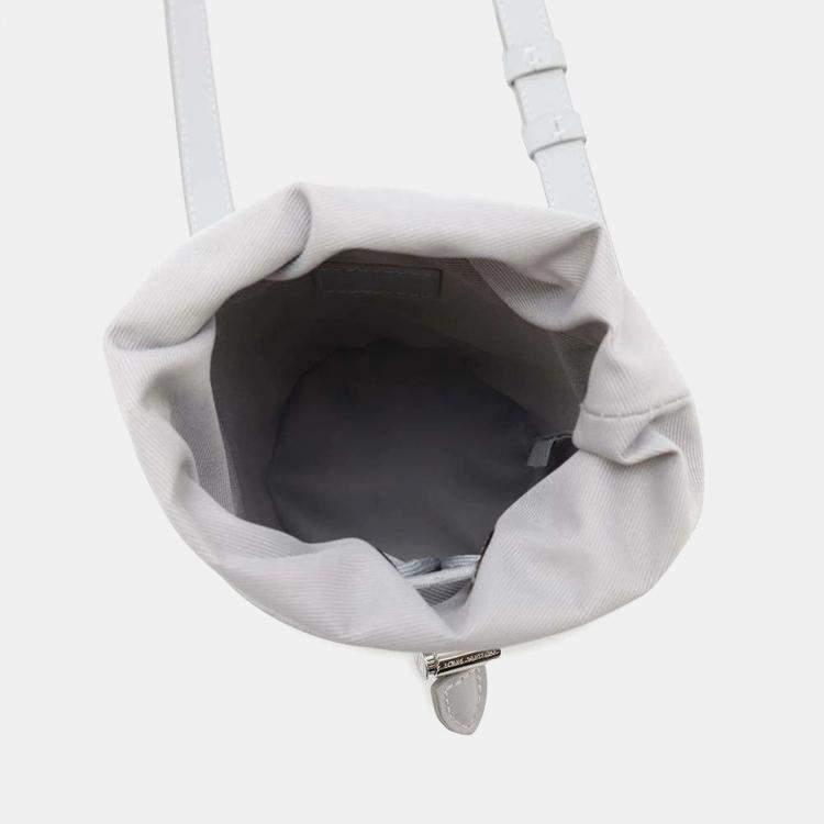 Pre Owned Louis Vuitton Grey Monogram Chalk Nano Bag  