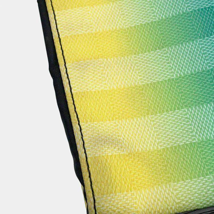 Pre Owned Louis Vuitton Yellow/Green Damier Stripe Sac Malang  