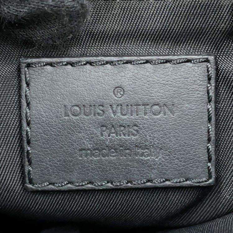 Pre Owned Louis Vuitton Yellow/Green Damier Stripe Sac Malang  