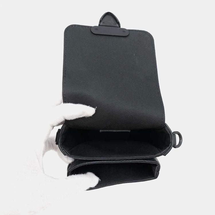 Pre Owned Louis Vuitton Black Monogram Taurillon Leather S-Padlock Vertical Wearable Wallet