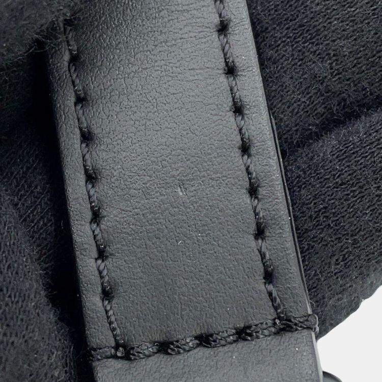 Pre Owned Louis Vuitton Black Monogram Taurillon Leather S-Padlock Vertical Wearable Wallet
