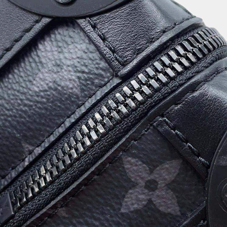 Pre Owned Louis Vuitton Noir Monogram Eclipse Soft Trunk Shoulder Bag