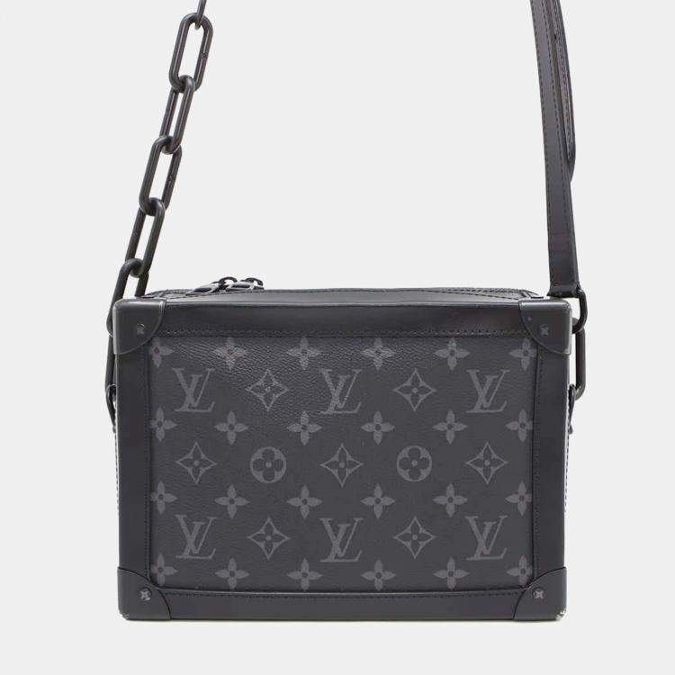 Pre Owned Louis Vuitton Noir Monogram Eclipse Soft Trunk Shoulder Bag