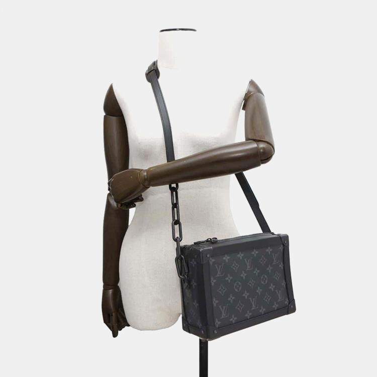 Pre Owned Louis Vuitton Noir Monogram Eclipse Soft Trunk Shoulder Bag