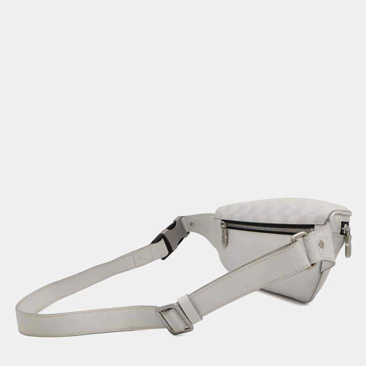 Pre Owned Louis Vuitton Canvas Blanc Damier Infini Leather Bumbag