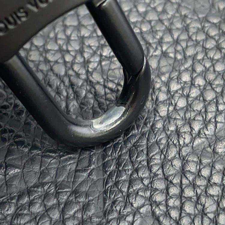 Pre Owned Louis Vuitton Noir Monogram Taurillon Steamer PM Shoulder Bag