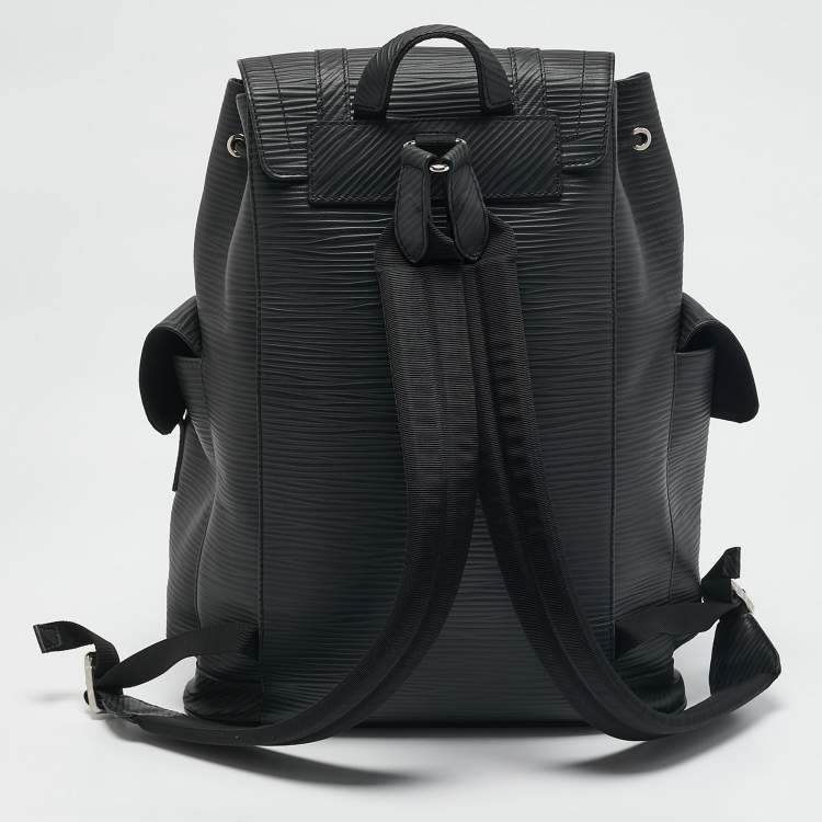 Pre Owned Louis Vuitton Black Epi Leather Christopher PM Backpack